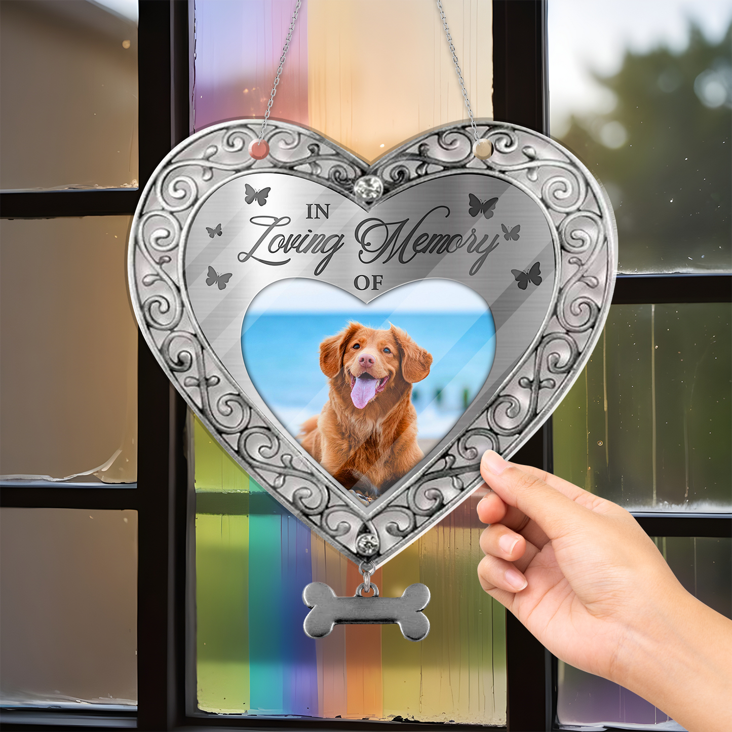 Personalized Cat In Loving Memory Hanging Acrylic Sign - Custom Celebration Of Life Sign For Pet - Hanging Acrylic Sign for Loss of Pet and Remembrance