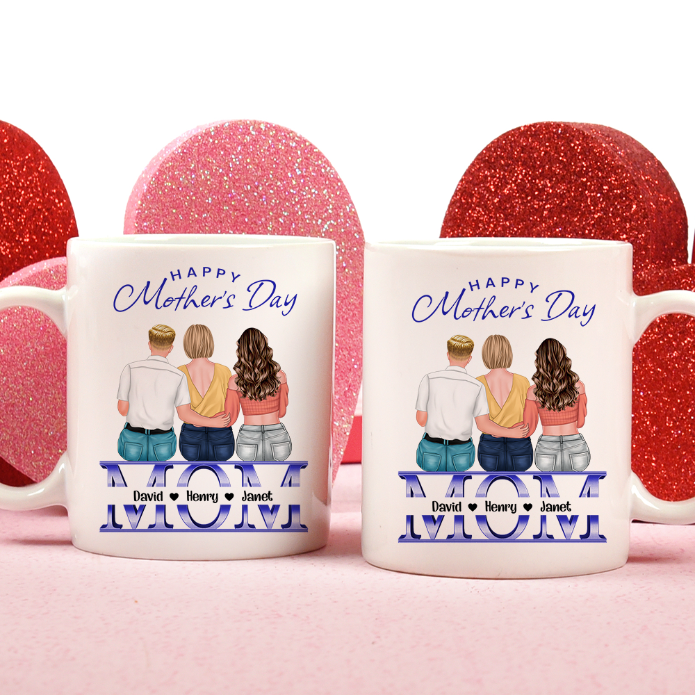 Alles Gute zum Muttertag! Hab dich lieb, Mama – Geschenk für sie – personalisierte Tasse