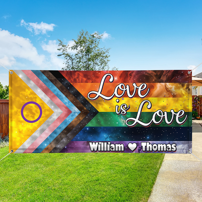 LGBTQIA+ Space Galaxy Pride Flag - LGBTQ+ Banner - Unique Gift - Door Banner