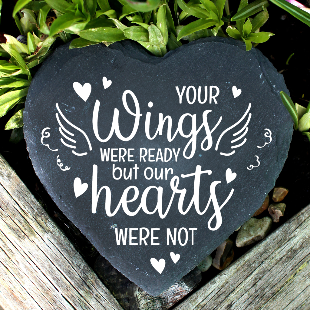 Your Wings Were Ready - Personalized Garden Stone - Loss Of A Loved One Memorial Garden Stone