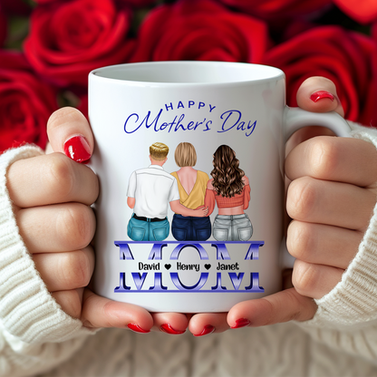 Alles Gute zum Muttertag! Hab dich lieb, Mama – Geschenk für sie – personalisierte Tasse