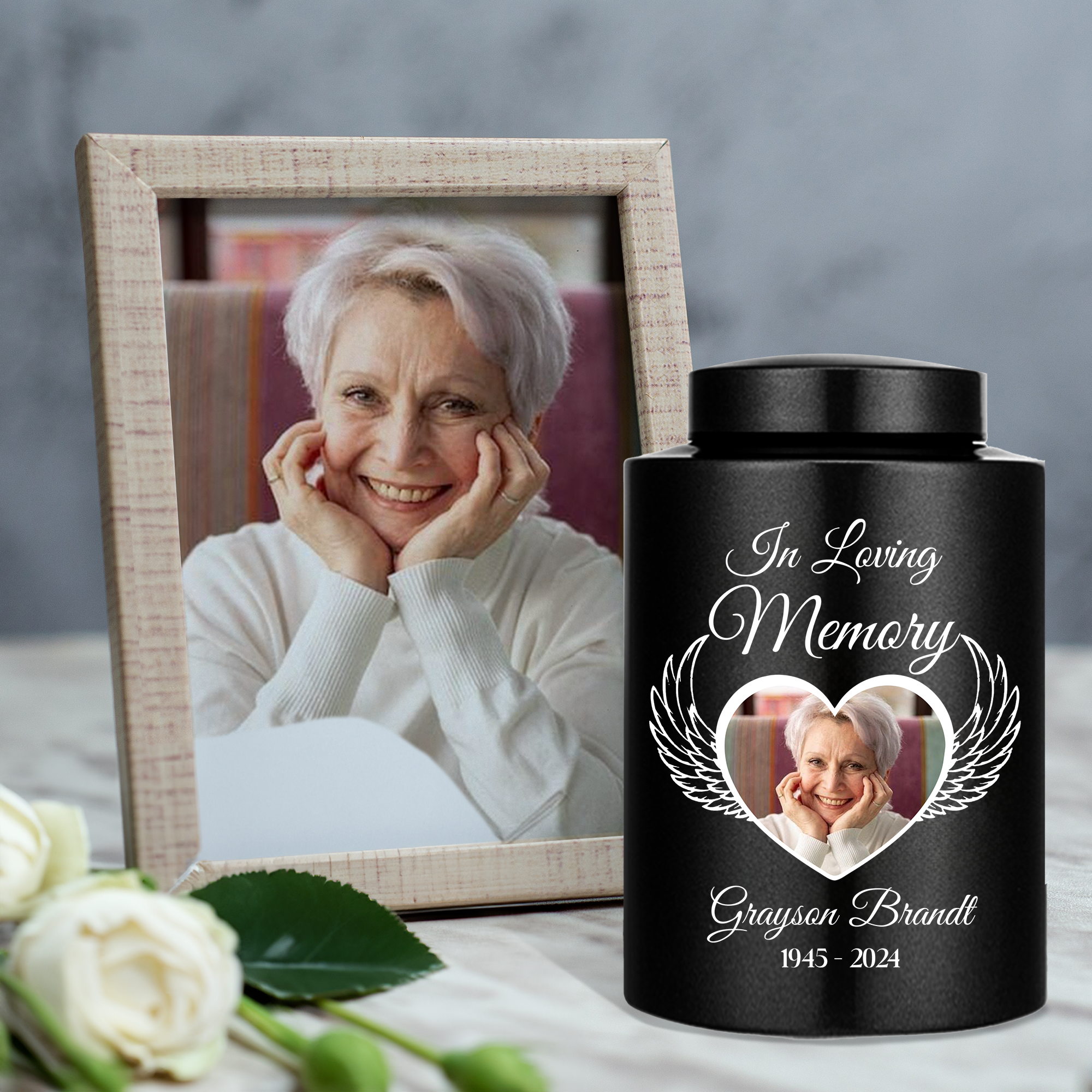 In Loving Memories - In Loving Memories - Keepsake Urn for Ashes - Stainless Steel Urns