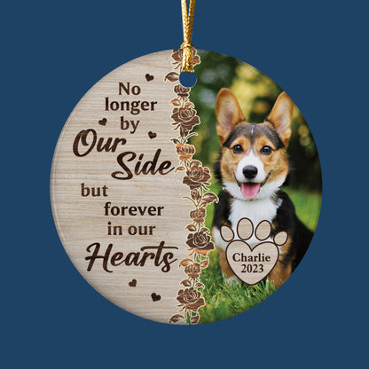 You Are My Favorite Hello And My Hardest Goodbye - Memorial Gift - Gift For Dog Lover And Cat Lover - Personalized Circle Ceramic Ornament