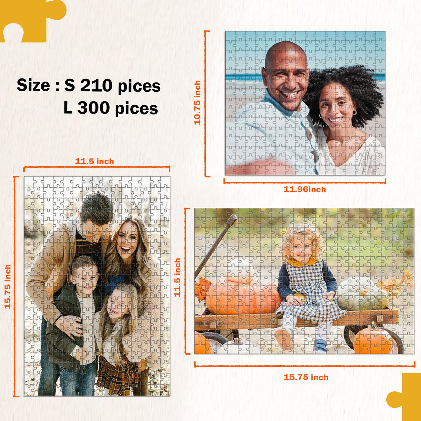 Personalized Puzzle Make A Puzzle With Your Photos - Jigsaw Puzzle Picture Puzzle for Adults and Kids - Couples Gift