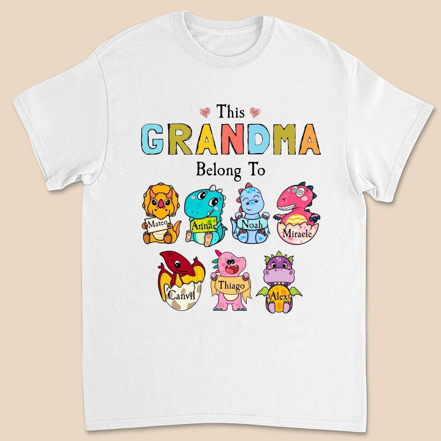 This Grandma Belongs To - Personalized Custom T-shirt