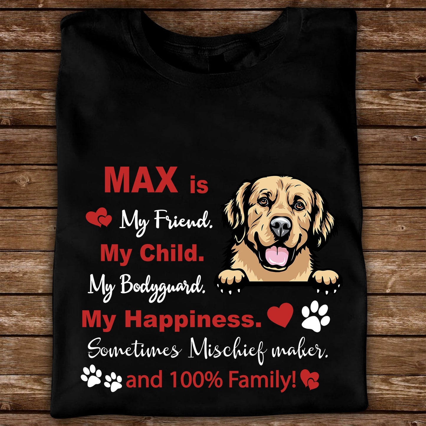 Personalized Gifts My Friend My Child My Happiness Dog Lovers - Personalized Custom Unisex T-Shirt