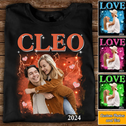 Custom Photo With Heart Vintage Valentine Gifts Ideas - Personalized Custom Unisex T-Shirt