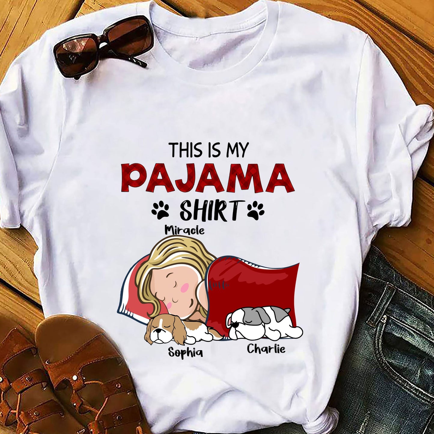 Personalisiert Dies ist mein Pyjama-Geschenk für Hundeliebhaber - Personalisiertes Unisex-T-Shirt