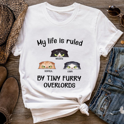 Personalized T-shirt My Life Is Ruled By Cats - Personalized Custom Unisex T-Shirt